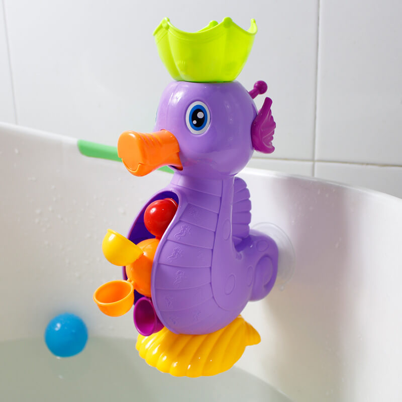 BleuRibbon Baby Bath Toy Duck Waterwheel, interactive and non-toxic toy for educational water play.