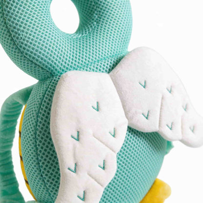 Close-up of soft, breathable 3D mesh fabric on BleuRibbon baby safety backpack. Comfortable and anti-sweat design.