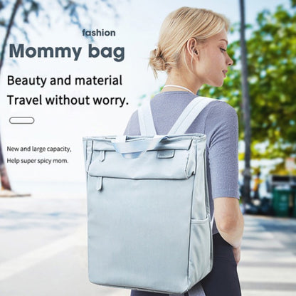 Stylish waterproof diaper backpack with large capacity for moms.