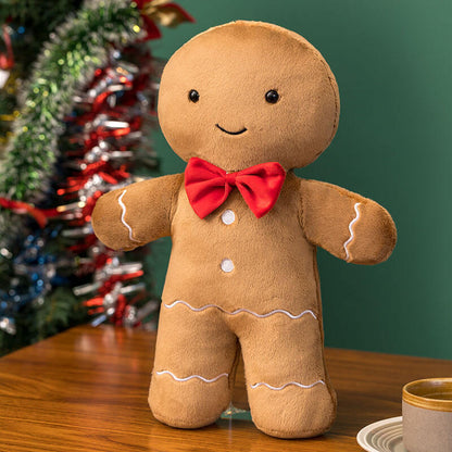 BleuRibbon Baby Christmas Gingerbread Man and Tree Plush Toy for festive holiday fun, soft plush fabric.