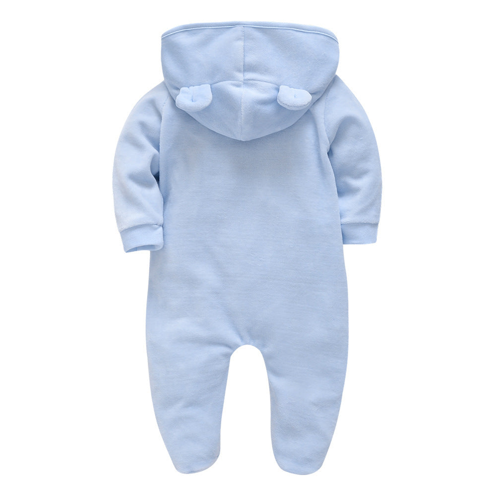 BleuRibbon Baby Cozy Cotton Newborn One-Piece – Soft & Warm Baby Romper