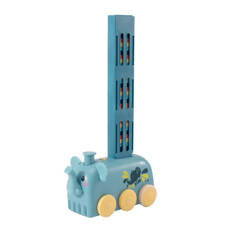 BleuRibbon Baby Domino Train Toy – Automatic stacking blocks, interactive and educational for kids.