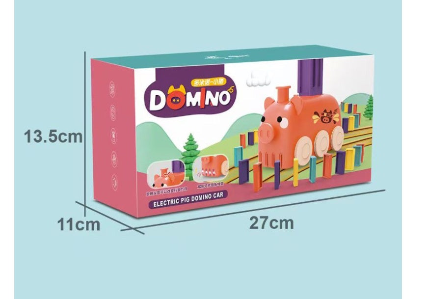 BleuRibbon Baby Domino Train Toy – Automatic stacking blocks, interactive and educational for kids.