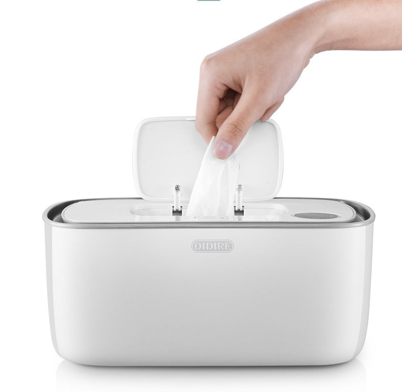 BleuRibbon Baby Electric Wipe Warmer with adjustable thermostat and LED display, energy-efficient and durable.