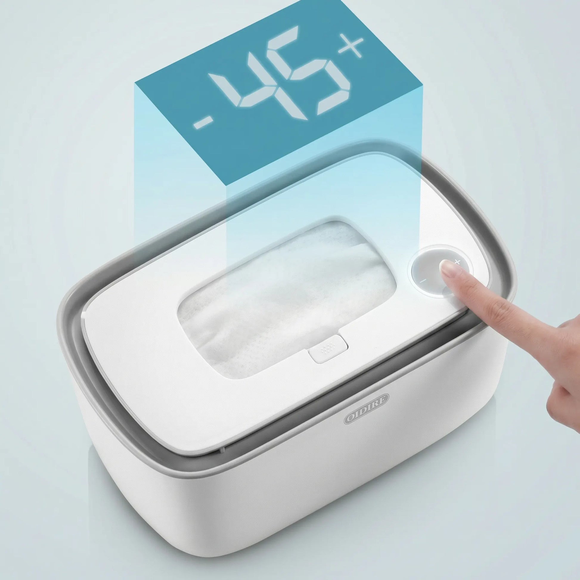 BleuRibbon Baby Electric Wipe Warmer with adjustable thermostat and LED display, energy-efficient and durable.