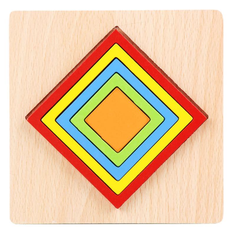 BleuRibbon Baby Geometric Shape Puzzle for cognitive learning, colorful and eco-friendly.