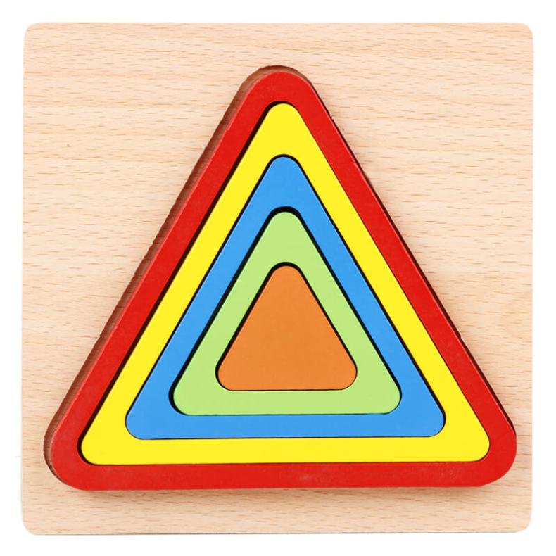 BleuRibbon Baby Geometric Shape Puzzle for cognitive learning, colorful and eco-friendly.