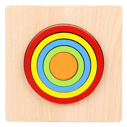 BleuRibbon Baby Geometric Shape Puzzle for cognitive learning, colorful and eco-friendly.