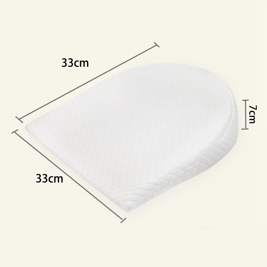 BleuRibbon Baby Memory Foam Slope Pillow, breathable 3D fabric with waterproof lining for comfortable sleep.