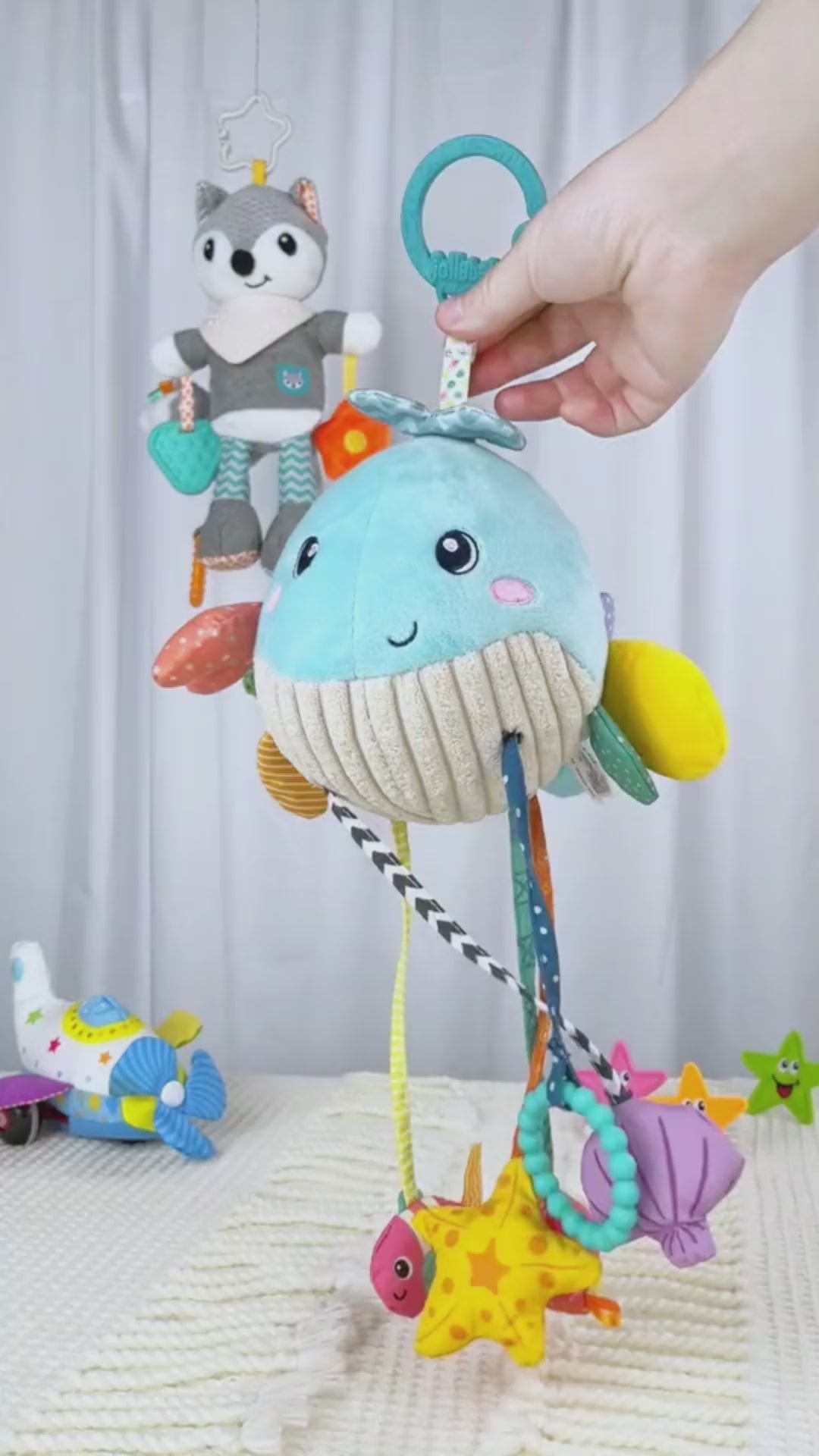 Chouchoule Baby Stroller Car Hanging Toys Durable, Eco-Friendly BleuRibbon Baby