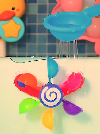 Rainbow Windmill Baby Bath Toy – Fun Water Play for Toddlers