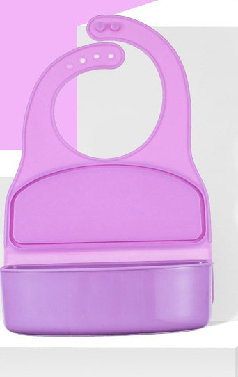 BleuRibbon Baby Waterproof 3D Feeding Bib, soft and adjustable, ideal for babies aged 0-6 years.