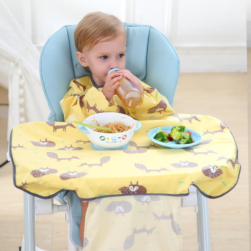 BleuRibbon Baby waterproof bib with full-coverage design. Perfect for feeding & messy play. Soft, breathable & easy to clean.