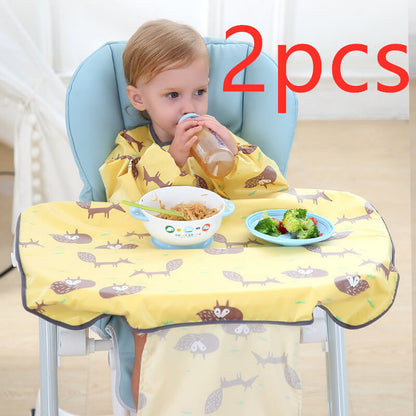 BleuRibbon Baby waterproof bib with full-coverage design. Perfect for feeding & messy play. Soft, breathable & easy to clean.