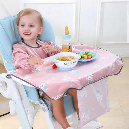 BleuRibbon Baby waterproof bib with full-coverage design. Perfect for feeding & messy play. Soft, breathable & easy to clean.