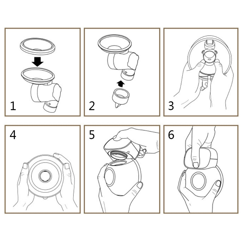 Step-by-step illustration of assembling a small mechanical device. bleu ribbon
