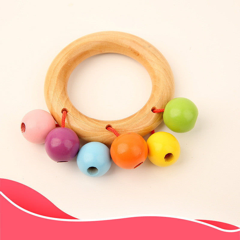 BleuRibbon Baby Wooden Sensory Bells for early childhood education, eco-friendly and safe.