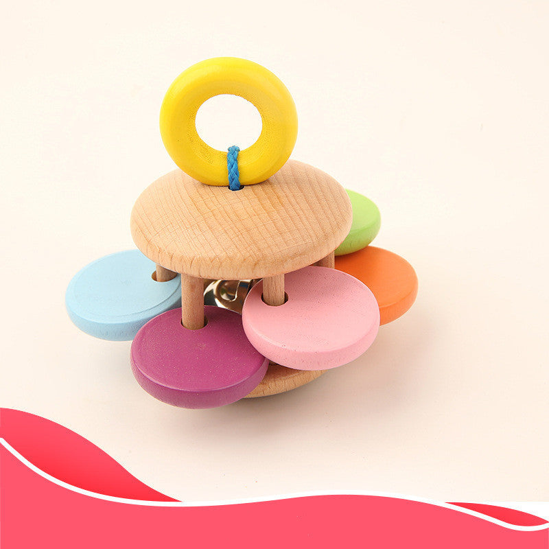 BleuRibbon Baby Wooden Sensory Bells for early childhood education, eco-friendly and safe.