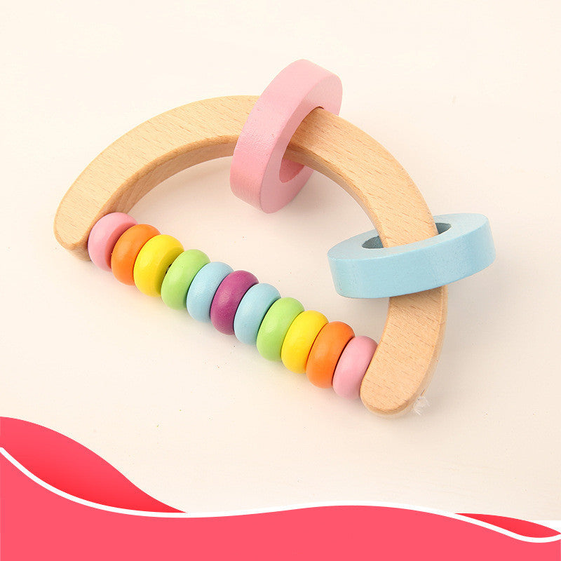 BleuRibbon Baby Wooden Sensory Bells for early childhood education, eco-friendly and safe.