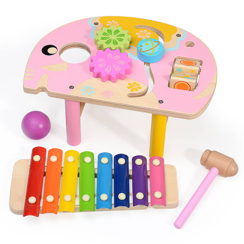 BleuRibbon Baby Wooden Musical Piano Educational Toy for toddlers, safe and interactive.