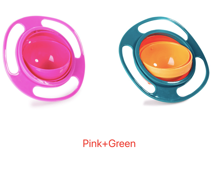 360° rotating design spill gyro bowl Bleuribbon Baby