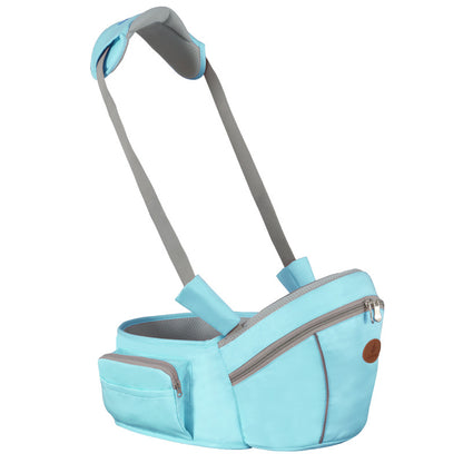 Waist stool baby carrier with a detachable shoulder strap BleuRibbon