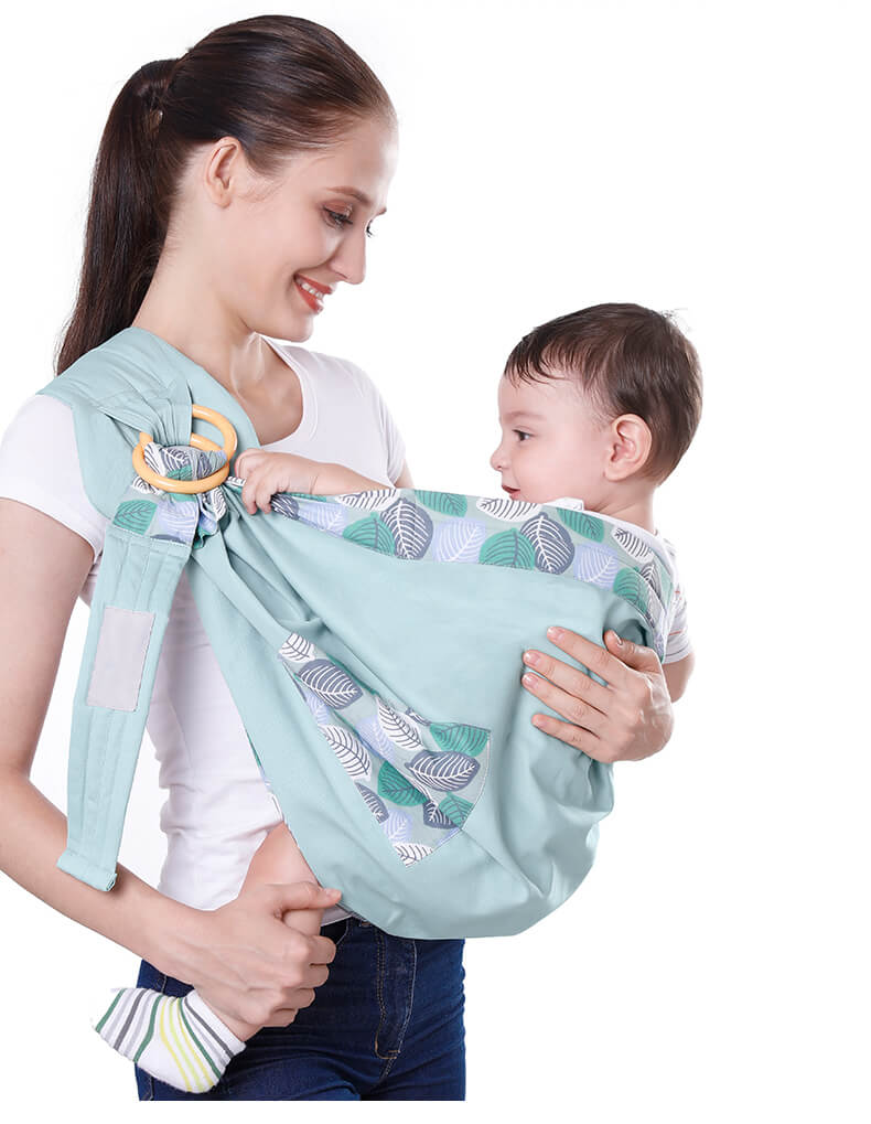 BleuRibbon Baby Pouch Wrap Carrier Sling Adjustable Nursing Cover