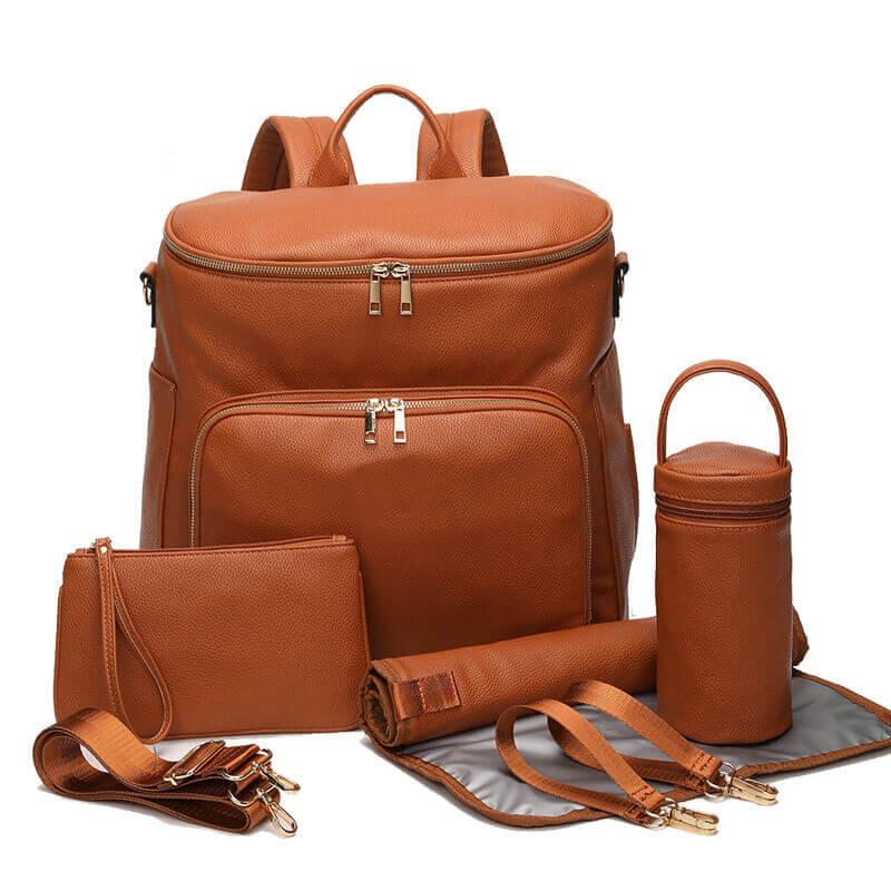 BleuRibbon Baby - Luxury Vegan Leather Diaper Bag Backpack