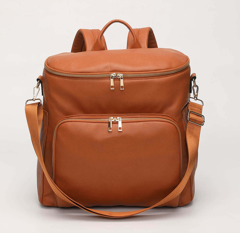 best fake leather diaperbag backpack SophisticaMom™ Premium Vegan Leather Diaper Backpack (Luxury Edition)